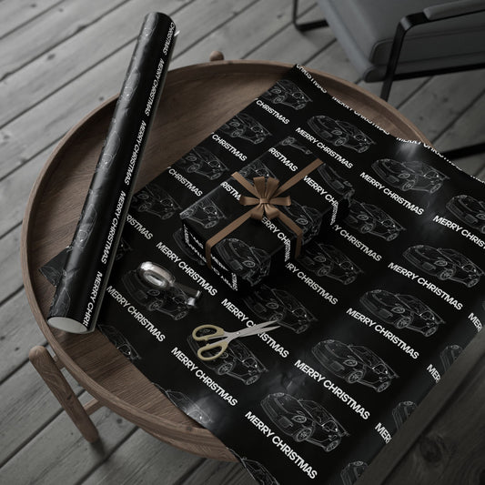 Minimalist Porsche Christmas Gift Wrapping Paper