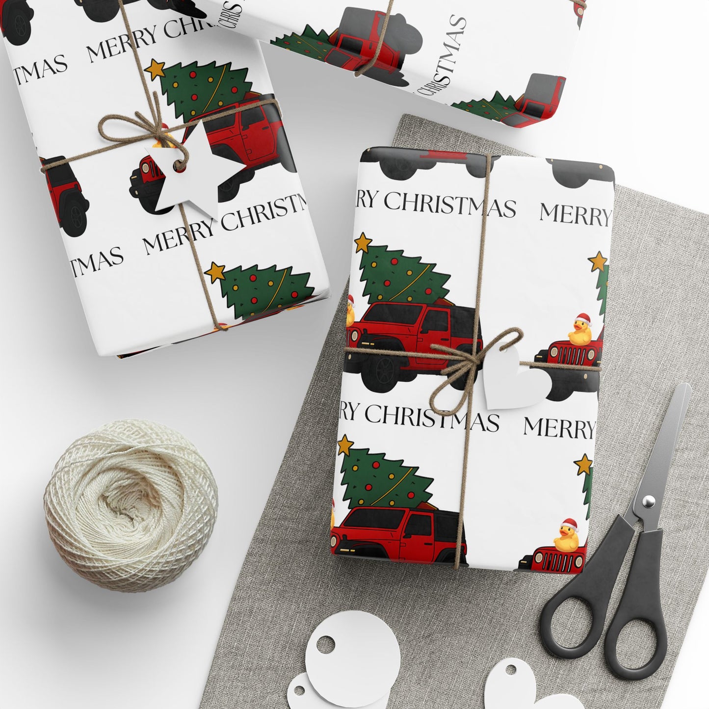 Christmas Jeep Gift Wrapping Paper