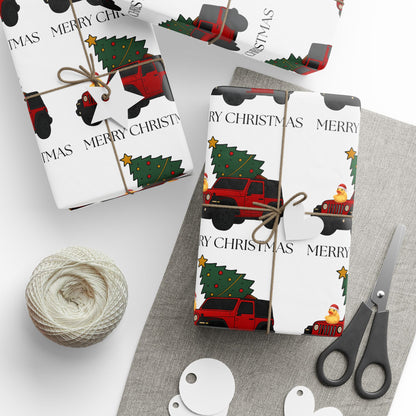 Christmas Jeep Gift Wrapping Paper